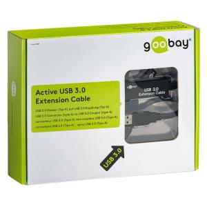 GOOBAY καλώδιο προέκτασης USB 3.0 95727, active, 5Gbps, 5m, μαύρο | Καλώδια - Αντάπτορες | elabstore.gr
