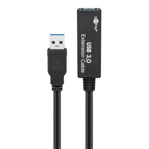 GOOBAY καλώδιο προέκτασης USB 3.0 95727, active, 5Gbps, 5m, μαύρο | Καλώδια - Αντάπτορες | elabstore.gr