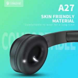 CELEBRAT headphones A27, wireless & wired, Bluetooth 5.3, Φ40mm, μαύρα | Αξεσουάρ κινητών | elabstore.gr