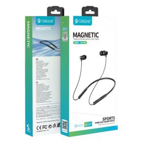 CELEBRAT earphones A29 με μαγνήτη, Bluetooth 5.3, Φ10mm, μαύρα | Αξεσουάρ κινητών | elabstore.gr