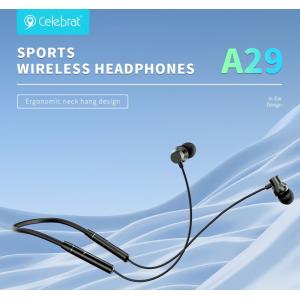 CELEBRAT earphones A29 με μαγνήτη, Bluetooth 5.3, Φ10mm, μαύρα | Αξεσουάρ κινητών | elabstore.gr