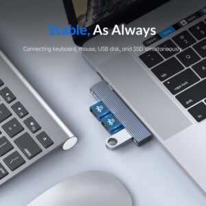 ORICO USB-C hub AH-W13 με 3x USB θύρες, 5Gbps, γκρι | Συνοδευτικά PC | elabstore.gr