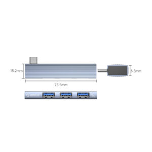 ORICO USB-C hub AH-W13 με 3x USB θύρες, 5Gbps, γκρι | Συνοδευτικά PC | elabstore.gr