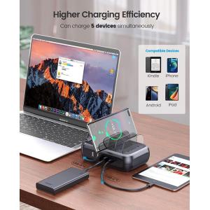ORICO USB σταθμός φόρτισης APD-4U1C, 5x USB, 50W, μαύρος | Αξεσουάρ κινητών | elabstore.gr