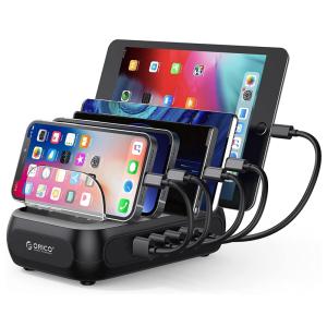 ORICO USB σταθμός φόρτισης APD-4U1C, 5x USB, 50W, μαύρος | Αξεσουάρ κινητών | elabstore.gr