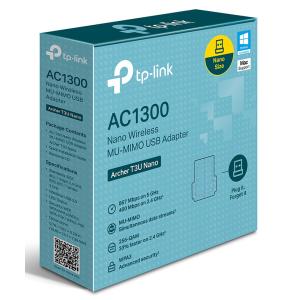 TP-LINK Wireless USB Adapter AC1300 Archer T3U Nano, MU-MIMO, Ver. 1.0 | Δικτυακά | elabstore.gr