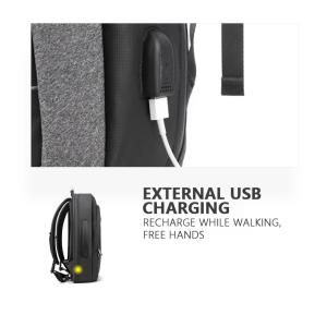 ARCTIC HUNTER τσάντα πλάτης B00227L με θήκη laptop 17", 41L, USB, μαύρη | Προσωπική Φροντίδα | elabstore.gr