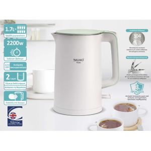 BRUNO βραστήρας BRN-0140 με διπλό τοίχωμα, 1.7L, strix, 2200W, λευκός | Οικιακός εξοπλισμός | elabstore.gr