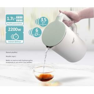 BRUNO βραστήρας BRN-0140 με διπλό τοίχωμα, 1.7L, strix, 2200W, λευκός | Οικιακός εξοπλισμός | elabstore.gr