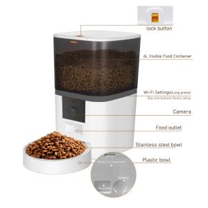 BRUNO smart ταΐστρα κατοικίδιων BRN-0148 με κάμερα, 6L, Wi-Fi, λευκή | Οικιακός εξοπλισμός | elabstore.gr