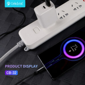 CELEBRAT καλώδιο Micro USB σε USB CB-32, 2.1A, 1m, μαύρο | Καλώδια - Αντάπτορες | elabstore.gr