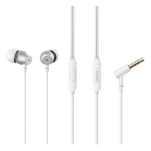 CELEBRAT earphones με μικρόφωνο D11, 3.5mm, 1.2m, λευκά | Αξεσουάρ κινητών | elabstore.gr