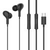 CELEBRAT earphones με μικρόφωνο D13, USB-C, 1.2m, μαύρα | Αξεσουάρ κινητών | elabstore.gr