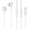 CELEBRAT earphones με μικρόφωνο D13, USB-C, 1.2m, λευκά | Αξεσουάρ κινητών | elabstore.gr