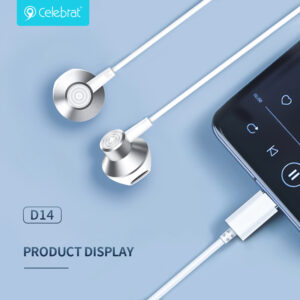 CELEBRAT earphones με μικρόφωνο D14, USB-C, 1.2m, μαύρα | eLabstore.gr CELEBRAT earphones με μικρόφωνο D14, USB-C, 1.2m, μαύρα | Αξεσουάρ κινητών | elabstore.gr