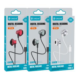 CELEBRAT earphones με μικρόφωνο D14, USB-C, 1.2m, μαύρα | eLabstore.gr CELEBRAT earphones με μικρόφωνο D14, USB-C, 1.2m, μαύρα | Αξεσουάρ κινητών | elabstore.gr