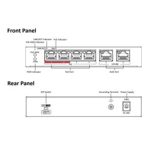 HIKVISION Unmanaged Switch DS-3E0106P-E/M, 4x PoE ports, 35W, 100Mbps | Δικτυακά | elabstore.gr