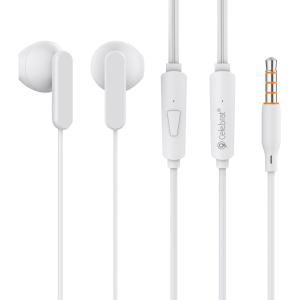 CELEBRAT earphones με μικρόφωνο G23, 3.5mm, 1.2m, λευκά | Αξεσουάρ κινητών | elabstore.gr