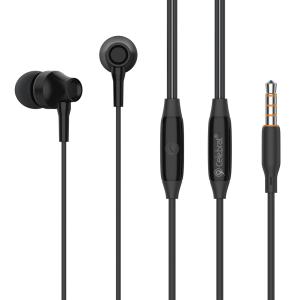 CELEBRAT earphones με μικρόφωνο G25, 3.5mm, 1.2m, μαύρα | Αξεσουάρ κινητών | elabstore.gr