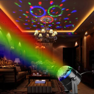LED φωτορυθμικό φωτιστικό LXM250 με χειριστήριο, RGB, 3W, μαύρο | Φωτισμός | elabstore.gr