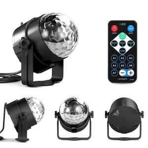LED φωτορυθμικό φωτιστικό LXM250 με χειριστήριο, RGB, 3W, μαύρο | Φωτισμός | elabstore.gr