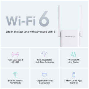 MERCUSYS range extender ME70X, Wi-Fi 6, 1800Mbps AX1800, Ver. 1.0 | Δικτυακά | elabstore.gr
