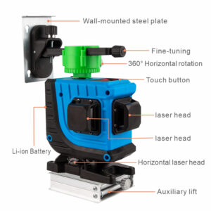 NOYAFA γραμμικό αλφάδι laser NF-112G, με πράσινη δέσμη 12 ακτίνων 3D | eLabstore.gr