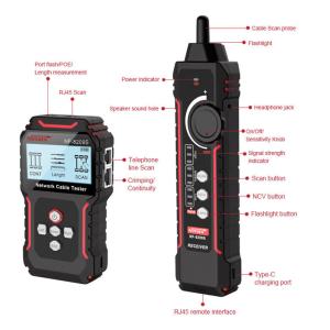 NOYAFA tester καλωδίων δικτύου NF-8209S για RJ45 PoE | eLabstore.gr