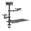 BRATECK βάση γραφείου PMM-02LD για 2x οθόνες 17"-32"/POS/πληκτρολόγιο | Εικόνα & Ήχος | elabstore.gr