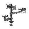 BRATECK βάση γραφείου PMM-02SD για 2x οθόνες 17"-32"/POS/printer | Εικόνα & Ήχος | elabstore.gr