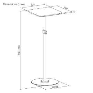 BRATECK βάση projector δαπέδου PRB-23P, έως 6kg | Εικόνα & Ήχος | elabstore.gr