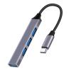 POWERTECH USB-C hub PT-1113, 4x USB 3.2 Gen 1 θύρες, 5Gbps, γκρι | Συνοδευτικά PC | elabstore.gr