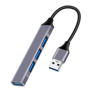 POWERTECH USB hub PT-1114, 4x USB θύρες, 5Gbps, γκρι | Συνοδευτικά PC | elabstore.gr