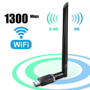 POWERTECH ασύρματος USB αντάπτορας PT-1132, 1300Mbps, 2.4/5GHz, 6dBi | Δικτυακά | elabstore.gr