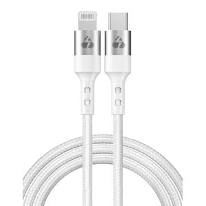 POWERTECH καλώδιο USB-C σε Lightning PTR-0127, PD 20W, copper, 1m, λευκό | Καλώδια - Αντάπτορες | elabstore.gr