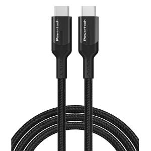 POWERTECH καλώδιο USB-C PTR-0135, PD 60W, 10Gbps, copper, 1m, μαύρο | Καλώδια - Αντάπτορες | elabstore.gr