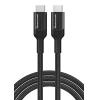 POWERTECH καλώδιο USB-C PTR-0136, PD 100W, 20Gbps, copper, 1m, μαύρο | Καλώδια - Αντάπτορες | elabstore.gr