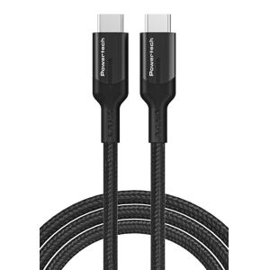 POWERTECH καλώδιο USB-C PTR-0136, PD 100W, 20Gbps, copper, 1m, μαύρο | Καλώδια - Αντάπτορες | elabstore.gr