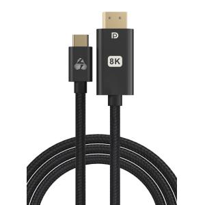 POWERTECH καλώδιο USB-C σε DisplayPort PTR-0138, 8K/120Hz, 1m, μαύρο | Καλώδια - Αντάπτορες | elabstore.gr
