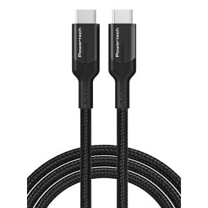 POWERTECH καλώδιο USB-C PTR-0140, PD 240W 5A, copper, 1m, μαύρο | Καλώδια - Αντάπτορες | elabstore.gr