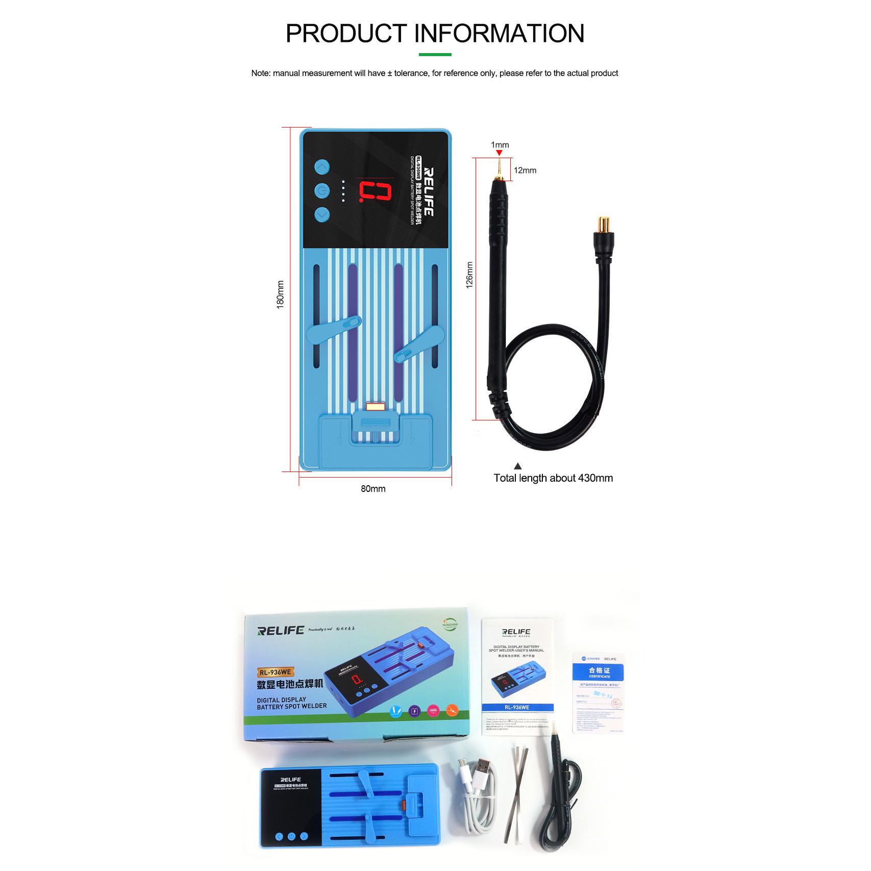 RELIFE ηλεκτροπόντα μπαταριών RL-936WE, 6 επίπεδα, 3200mAh | eLabstore.gr RELIFE ηλεκτροπόντα μπαταριών RL-936WE, 6 επίπεδα, 3200mAh | Εργαλεία | elabstore.gr