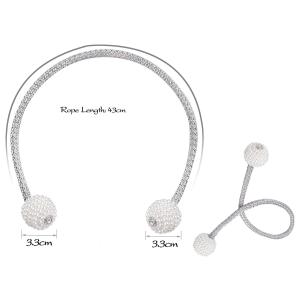 ROXXANI δέστρα κουρτίνας RXN-0024, μαγνητική, γκρι, 2τμχ | Οικιακός εξοπλισμός | elabstore.gr
