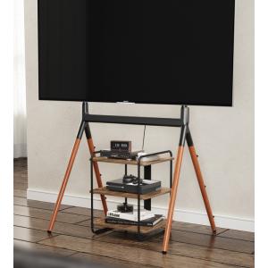 BRATECK ραφιέρα δαπέδου SFR-04, 454x400x496mm, έως 90kg, καφέ-μαύρο | Αναλώσιμα - Είδη Γραφείου | elabstore.gr