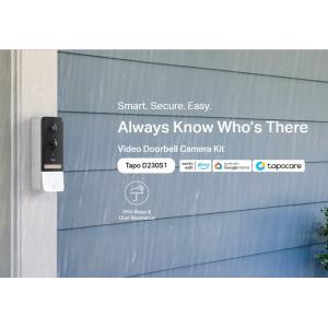 TP-LINK smart κουδούνι με κάμερα Tapo D230S1, Wi-Fi 2K, 6700mAh, Ver 1.0 | Εργαλεία | elabstore.gr