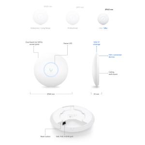 UBIQUITI Access Point UniFi U6+, WiFi 6, 5.300Mbps, Dual band, PoE | Δικτυακά | elabstore.gr