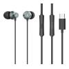 CELEBRAT earphones με μικρόφωνο D15, USB-C, 1.2m, μαύρα | Αξεσουάρ κινητών | elabstore.gr