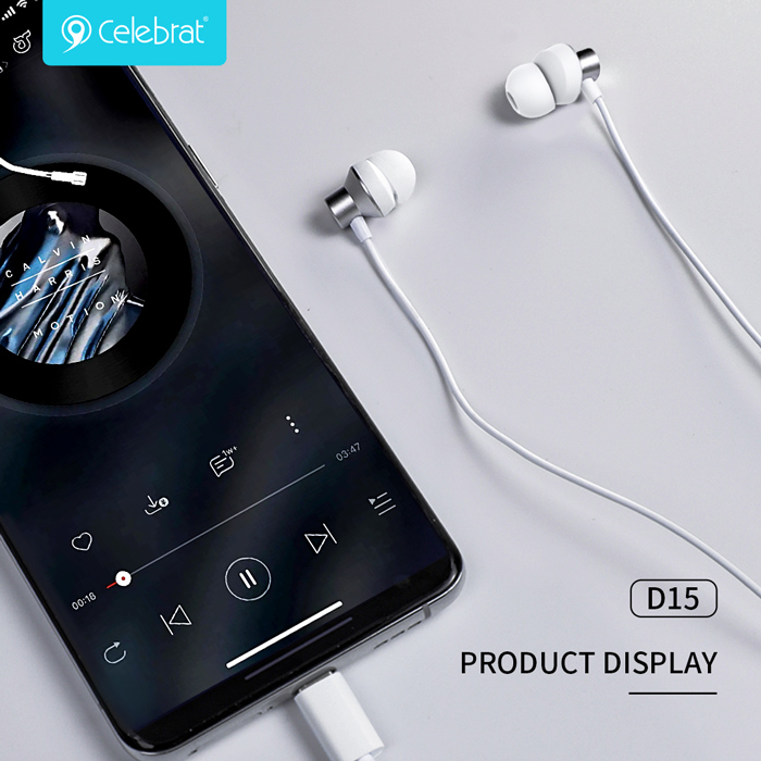 CELEBRAT earphones με μικρόφωνο D15, USB-C, 1.2m, μαύρα | eLabstore.gr CELEBRAT earphones με μικρόφωνο D15, USB-C, 1.2m, μαύρα | Αξεσουάρ κινητών | elabstore.gr