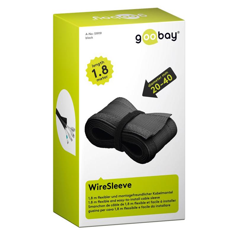 GOOBAY δεματικό καλωδίων 51919, Φ 40mm, 1.8m, μαύρο | eLabstore.gr GOOBAY δεματικό καλωδίων 51919, Φ 40mm, 1.8m, μαύρο | Καλώδια - Αντάπτορες | elabstore.gr