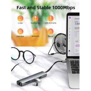 CABLETIME docking station CT-HUBP7-AG, 7 θυρών, USB-C, 100W, 4K, μαύρο | eLabstore.gr