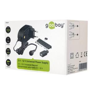 GOOBAY universal τροφοδοτικό 59029 με 9x βύσματα, 3V-12V, 18W/1.5A | Τροφοδοσία Ρεύματος | elabstore.gr